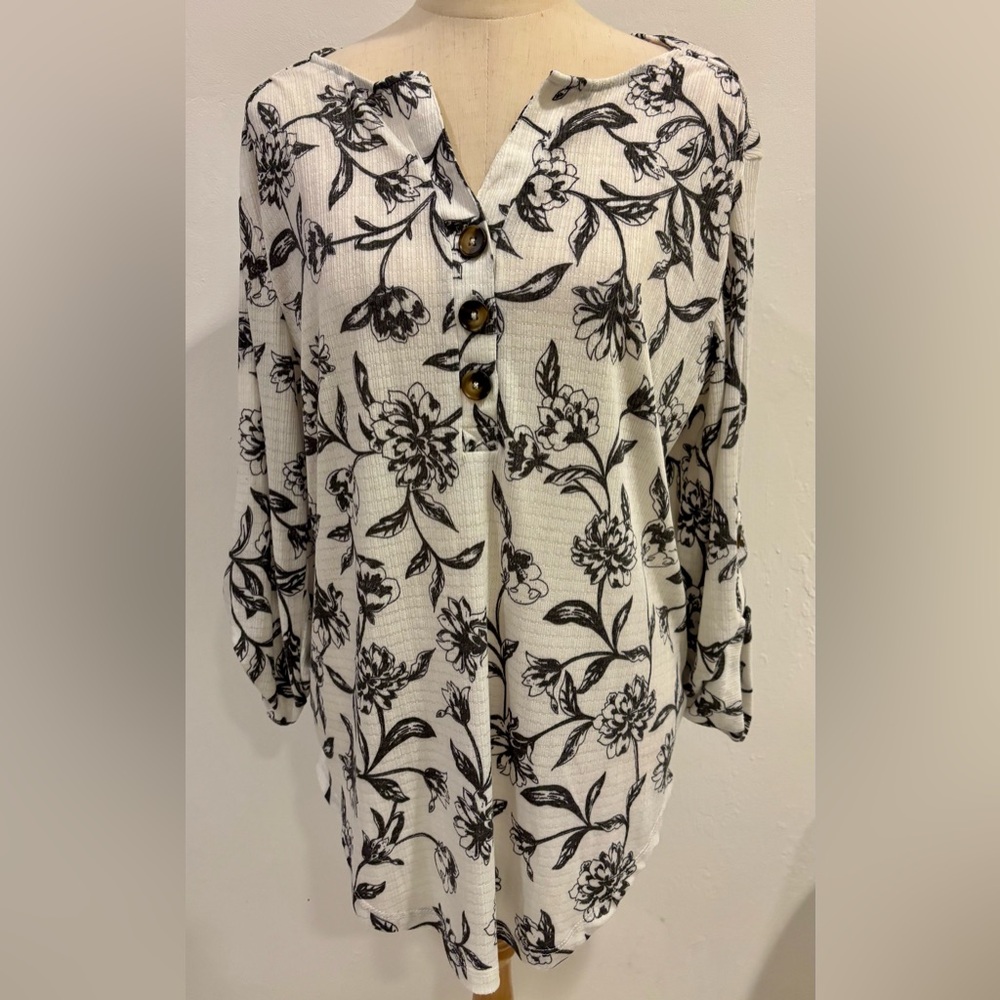 Floral Button-Up Women's Top